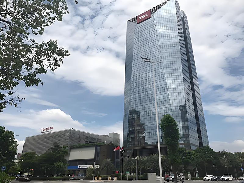 惠州市TCL科技集團(tuán)。地址：惠州市仲愷高新區(qū)惠風(fēng)三路17號(hào)